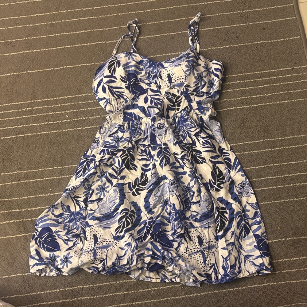 New Look Blue and White Floral Dress